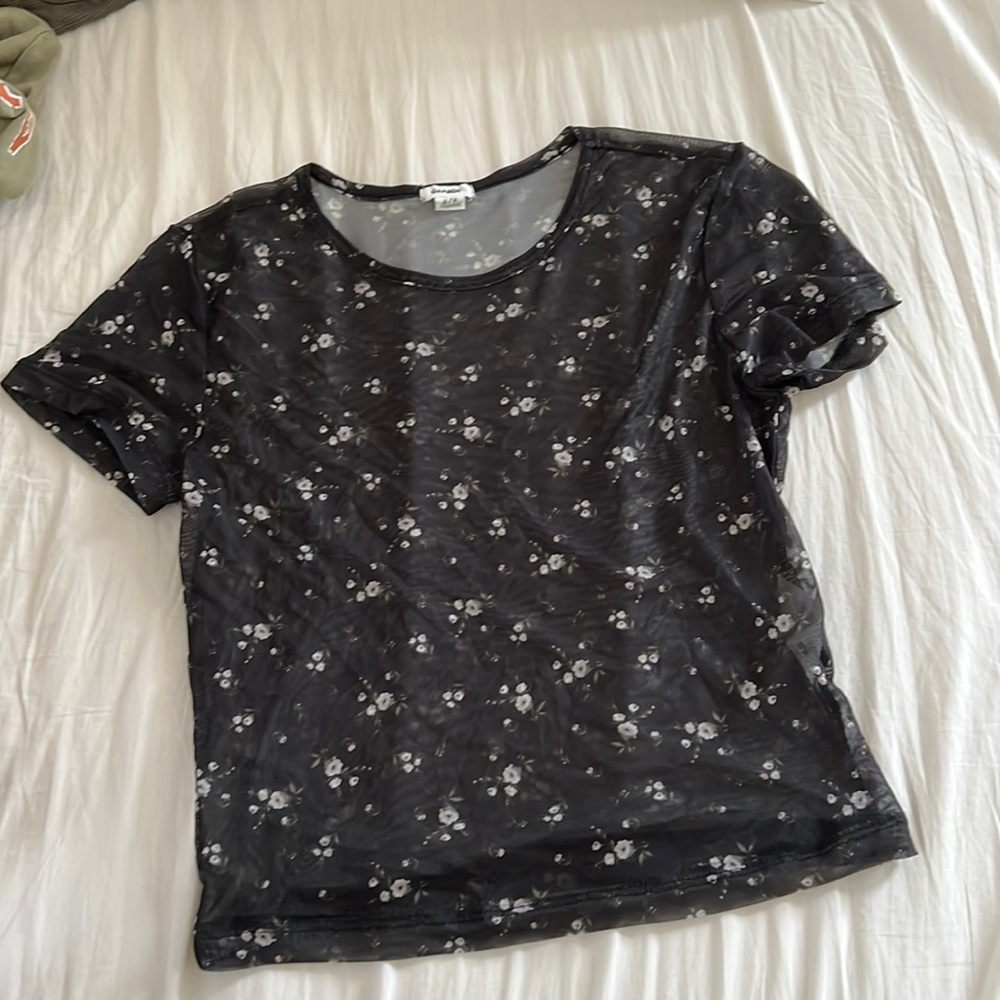 Sheer Floral Top